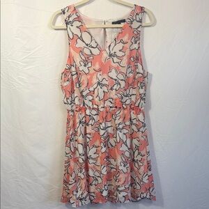 Banana Republic Floral Mini Dress - Coral and White